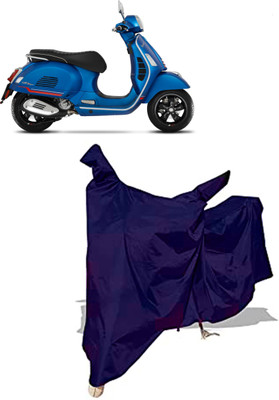 Amexride Two Wheeler Cover for Vespa(GTS Super 300 BS6, Blue)