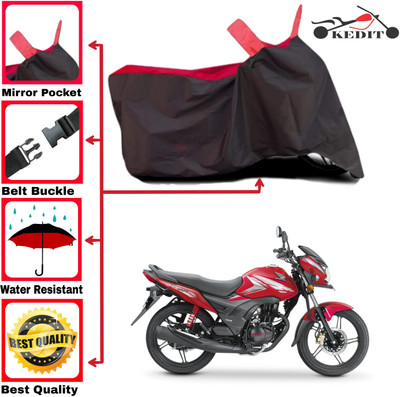 KEDIT Two Wheeler Cover for Universal For Bike(CB Shine, Red, Black)