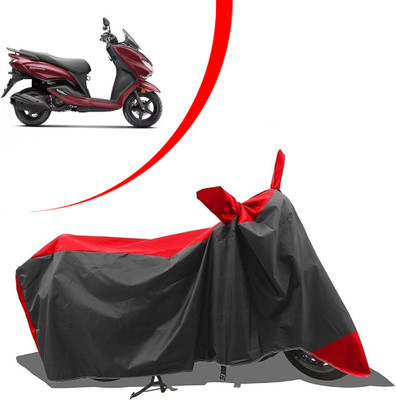 SEBONGO Waterproof Two Wheeler Cover for Suzuki(Burgman Street, Black, Red)