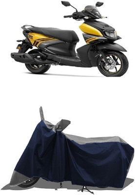 SUGASHRI Waterproof Two Wheeler Cover for Yamaha(Ray-ZR 125FI BS6, Grey, Blue)
