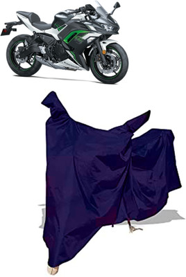 Amexride Two Wheeler Cover for Kawasaki(Ninja 650 BS6, Blue)