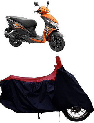 KEDIT Two Wheeler Cover for Honda(Dio, Red, Black)