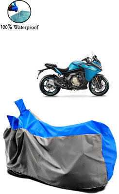 APNEK Waterproof Two Wheeler Cover for CFMoto(400GT, Grey, Blue)