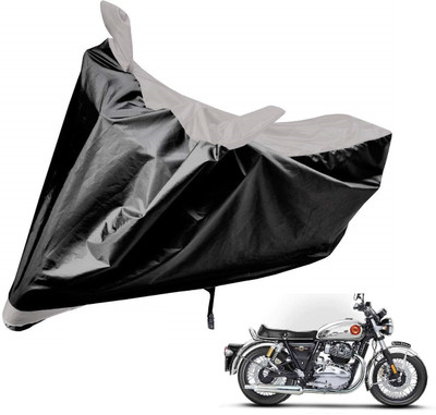 MOCKHE Two Wheeler Cover for Royal Enfield(Interceptor 650, Silver)
