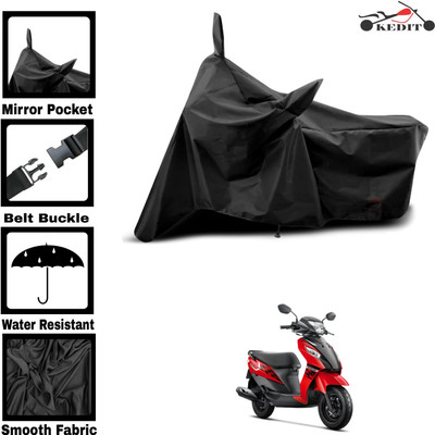 KEDIT Two Wheeler Cover for Universal For Bike(Let's, Black)