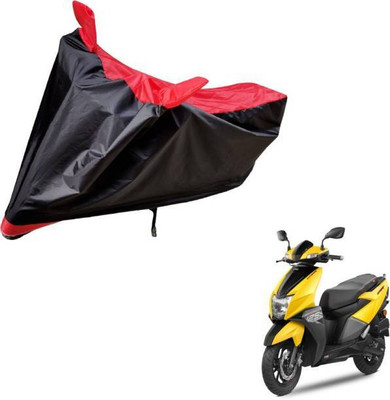RAAMKM Two Wheeler Cover for TVS(NTORQ, Red, Black)