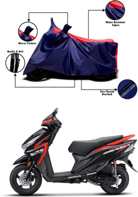 MMSSTAR Waterproof Two Wheeler Cover for Honda(Grazia, Red, Blue)