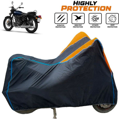 ZAQE Two Wheeler Cover for Royal Enfield(Bullet 350, Black, Orange, Blue)