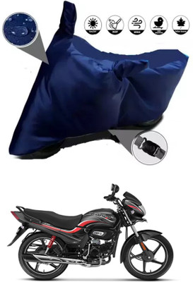 RONISH Waterproof Two Wheeler Cover for Hero(Passion Plus, Blue)