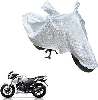 RiderShine Waterproof Two Wheeler Cover for TVS(Apache 150, Silver)