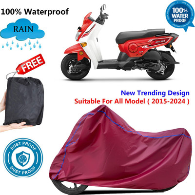 AutoGalaxy Waterproof Two Wheeler Cover for Honda(Cliq, Maroon)