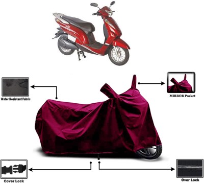 Amexride Two Wheeler Cover for Avon(E Scoot, Maroon)