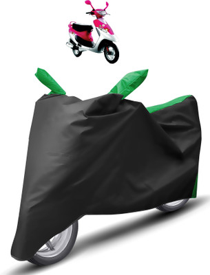 Caronix Two Wheeler Cover for TVS(Scooty Pep Plus, Green)