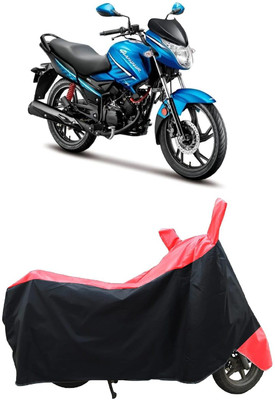 KEDIT Two Wheeler Cover for Hero(Glamour i3s BS6, Red, Black)
