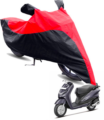 FurniGully Two Wheeler Cover for Hero(Duet VX 110CC BS6, Red, Black)