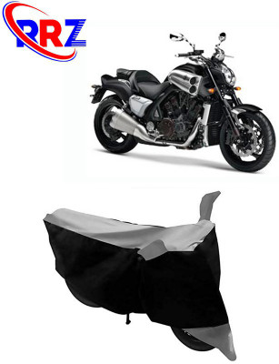 RRZ Waterproof Two Wheeler Cover for Yamaha(VMAX, Black, Grey)