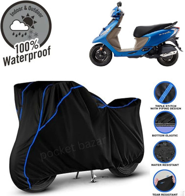 pocket bazar Waterproof Two Wheeler Cover for TVS(Zest, Black)