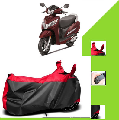 WMIZEXA Two Wheeler Cover for Honda(Black, Red)