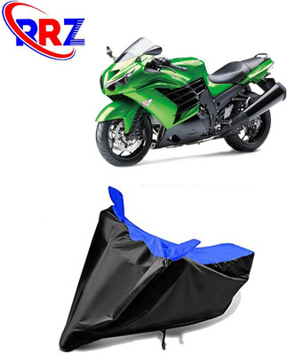 RRZ Waterproof Two Wheeler Cover for Kawasaki(Ninja ZX-14R, Black, Blue)