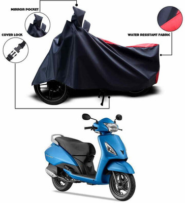 ANTHUB Waterproof Two Wheeler Cover for TVS(Jupiter, Red, Black)