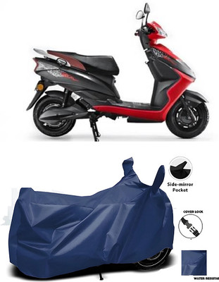 smwzxyu Waterproof Two Wheeler Cover for Ampere(Zeal, Blue)