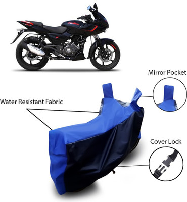 THE REAL ARV Waterproof Two Wheeler Cover for Bajaj(Pulsar 220F, Blue)