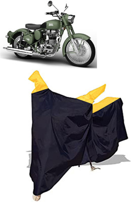 Amexride Two Wheeler Cover for Royal Enfield(Battle Green, Multicolor)