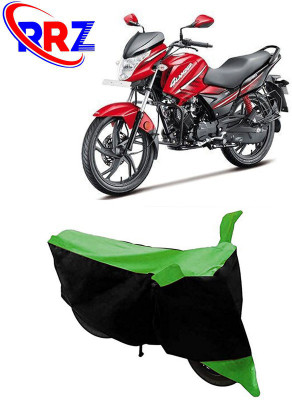RRZ Waterproof Two Wheeler Cover for Hero(Glamour i3s, Black, Green)