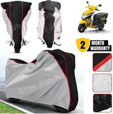 Shiv Kanha Waterproof Two Wheeler Cover for Honda(Dio, Silver, Black)