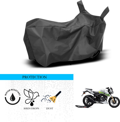 ANTHUB Waterproof Two Wheeler Cover for TVS(Apache RTR 200 Fi E100, Black)