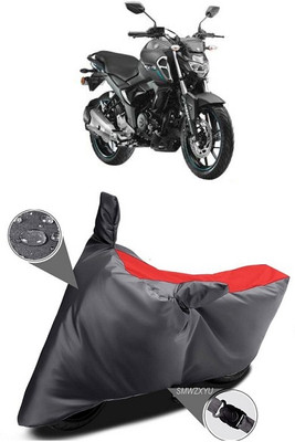 smwzxyu Waterproof Two Wheeler Cover for Yamaha(FZ S V3, Black, Red)