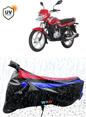 WXR Waterproof Two Wheeler Cover for Bajaj(Platina 125, Black, Multicolor)
