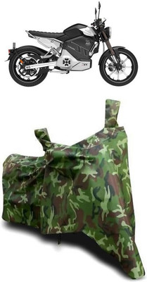 ATBROTHERS Waterproof Two Wheeler Cover for Revolt(RV Cafe Racer BS6, Multicolor, Green)