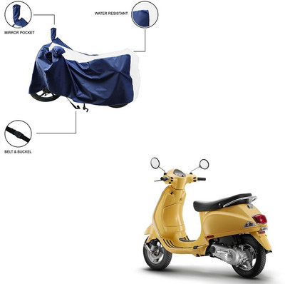 Furnish Flow Two Wheeler Cover for Vespa(Urban Club, White)