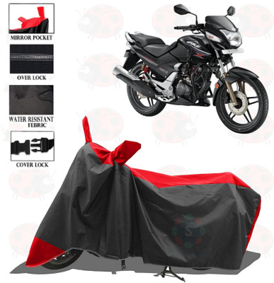 sowelar Waterproof Two Wheeler Cover for Hero(CBZ, Red, Black)