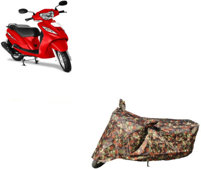 Anlopeproducts Waterproof Two Wheeler Cover for TVS(Wego BS6, Red)