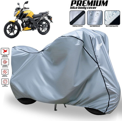 OliverX Waterproof Two Wheeler Cover for TVS(Raider, Silver, Black)