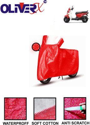 OliverX Waterproof Two Wheeler Cover for Honda(Cliq, Red)