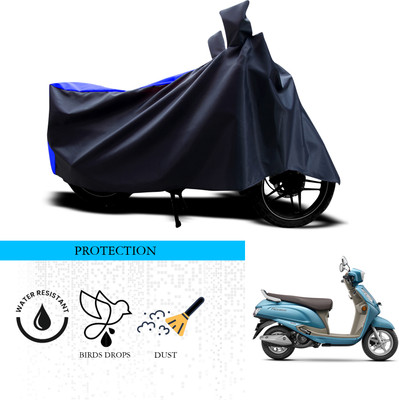 ANTHUB Waterproof Two Wheeler Cover for Suzuki(Access SE, Black, Blue)