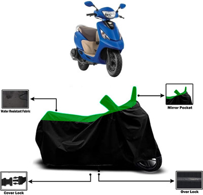 Amexride Two Wheeler Cover for TVS(Scooty Zest 110 BS6, Green)