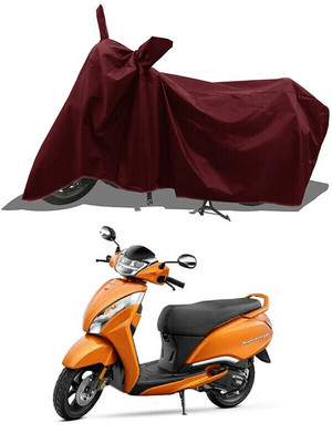 Matt Moon Two Wheeler Cover for TVS(Jupiter 125, Maroon)