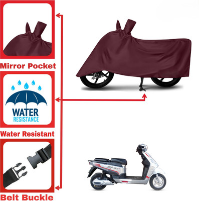 DeepShakshi AUTOMOTIVE Two Wheeler Cover for Hero(Electric NYX e5, Maroon)