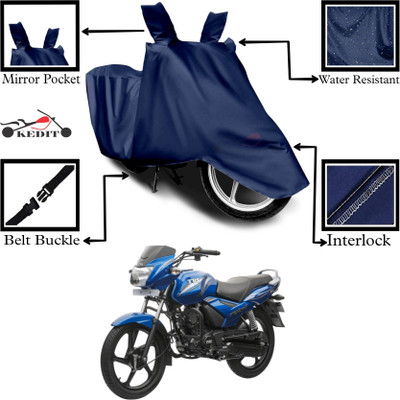 KEDIT Two Wheeler Cover for TVS(Star City Plus, Blue)