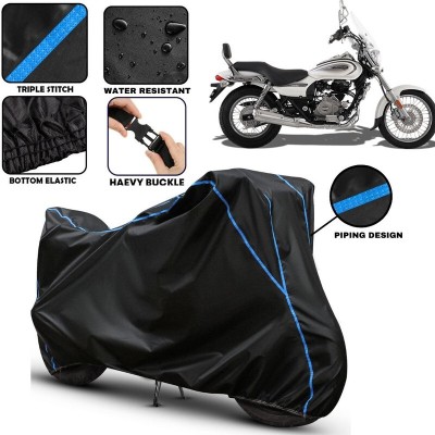 kerwa Waterproof Two Wheeler Cover for Bajaj(Avenger 220 Cruise, Black, Blue)