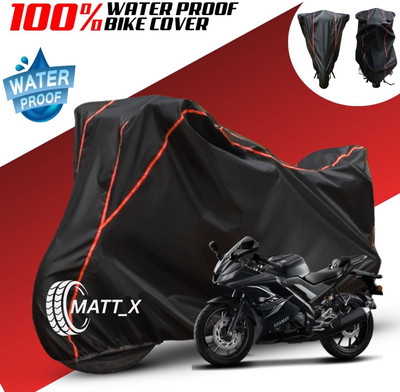 MATT_X Waterproof Two Wheeler Cover for Yamaha(R15, Black, Blue)