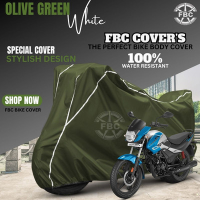 FBC Waterproof Two Wheeler Cover for Hero(Passion Pro, White)