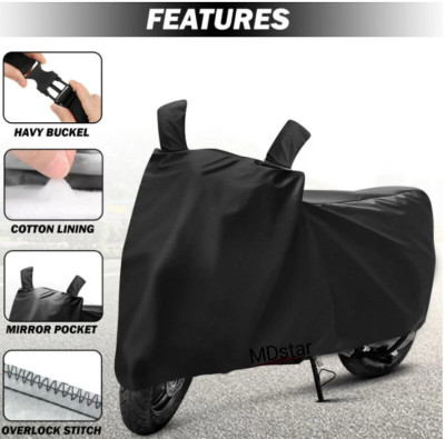 MMSSTAR Waterproof Two Wheeler Cover for Honda(Deo, Black)