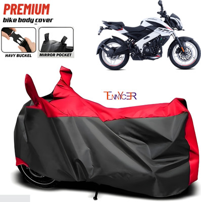 TENNYCER Waterproof Two Wheeler Cover for Bajaj(Pulsar NS200 BS6, Red, Black)