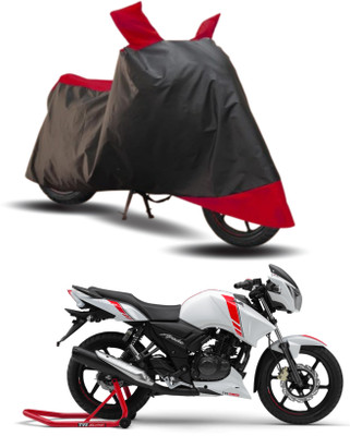 KEDIT Two Wheeler Cover for TVS(Apache RTR 160, Red, Black)