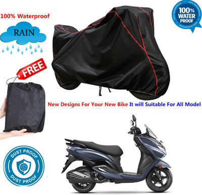 AUTOCAD Waterproof Two Wheeler Cover for Suzuki(Burgman Street 125, Black)